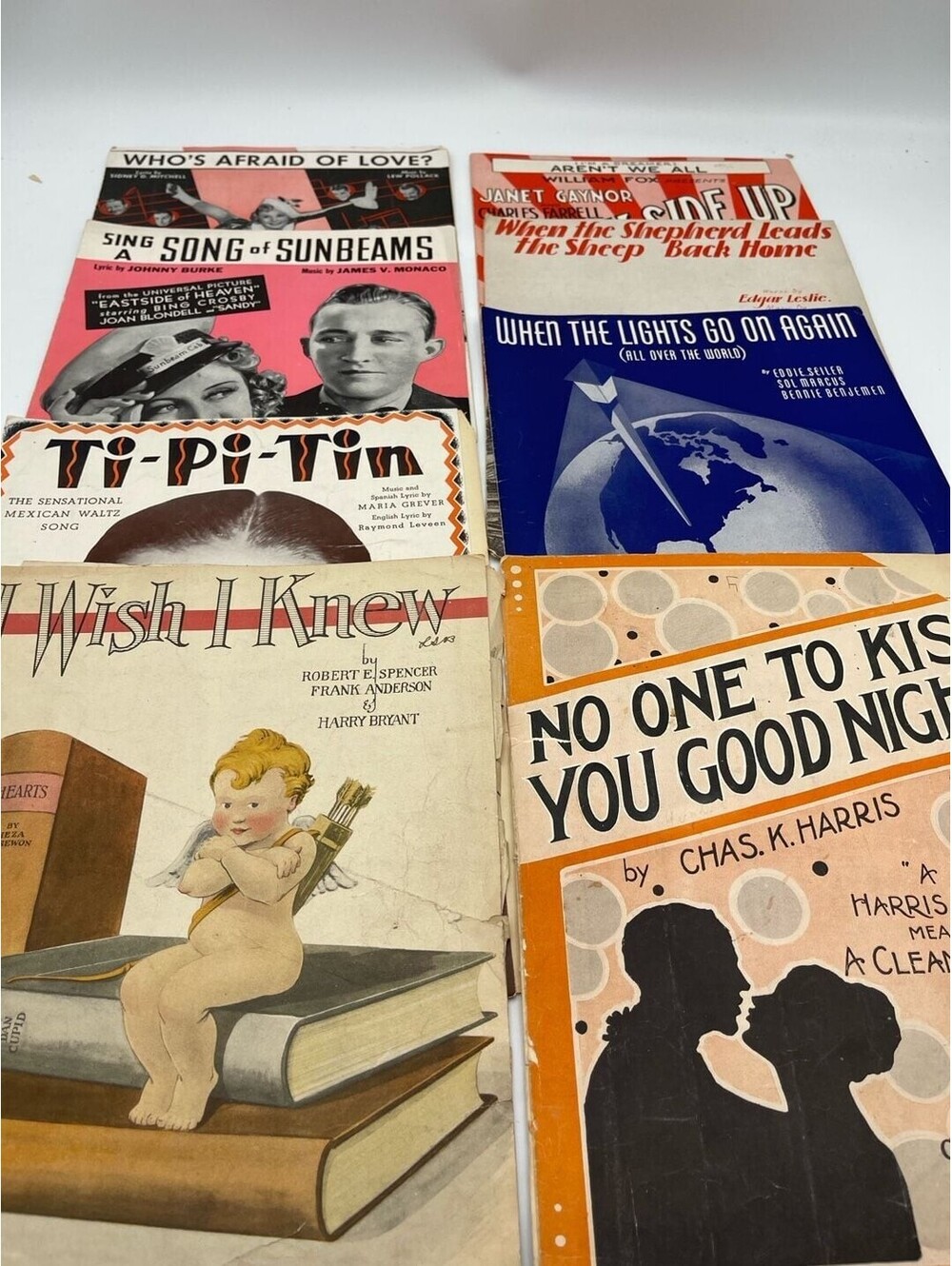 Lot of 6 Vintage Sheet Music Titles Including Who's Afraid of Love?